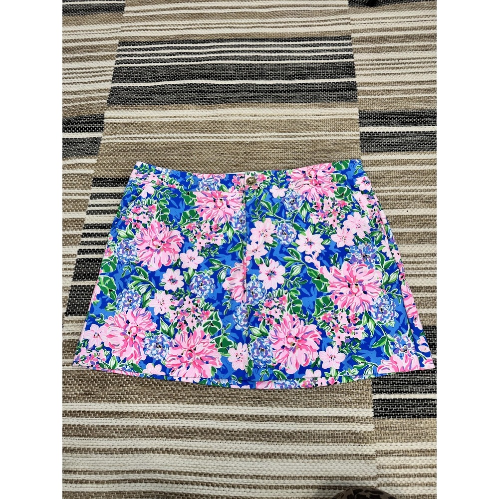 Lilly Pulitzer Colette Knit Skort Women's 12 Spring In Your Step Floral Preppy